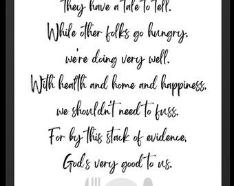 Thank God for Dirty Dishes PRINTABLE