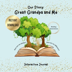 Our Story: Great Grandpa & Me, Interactive Journal, Instant download