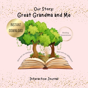 Our Story: Great Grandma & Me, Interactive Journal, Instant download