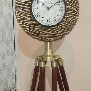 Estilo antiguo reloj de piso de madera de latón crudo acabado | Etsy