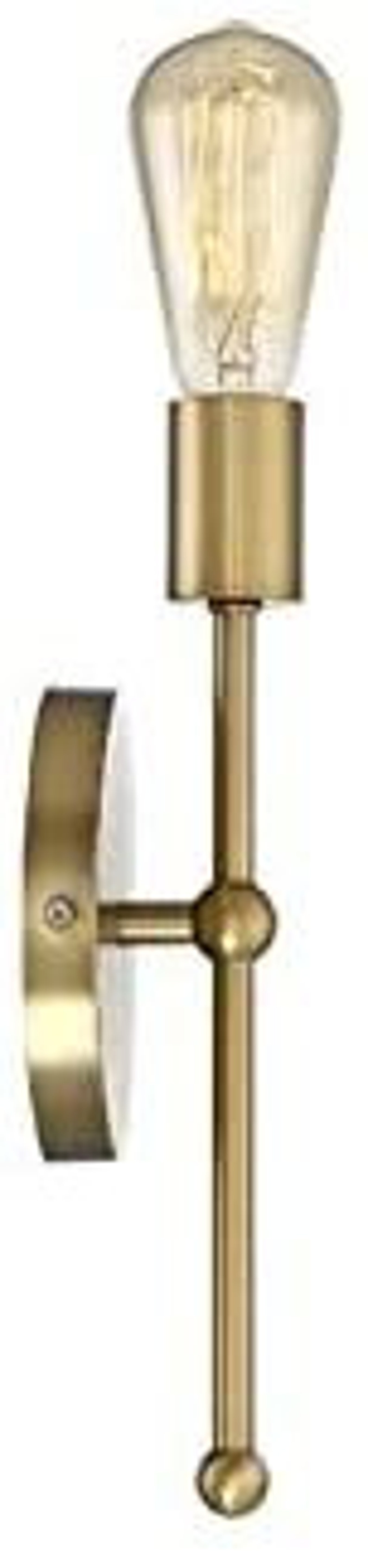 1 Light Bathroom Vanity Fixture Brass Wall Sconce Mid Etsy