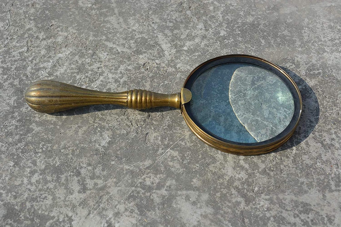 Brass Magnifier Beautiful Hand Held Magnifying Glass Etsy