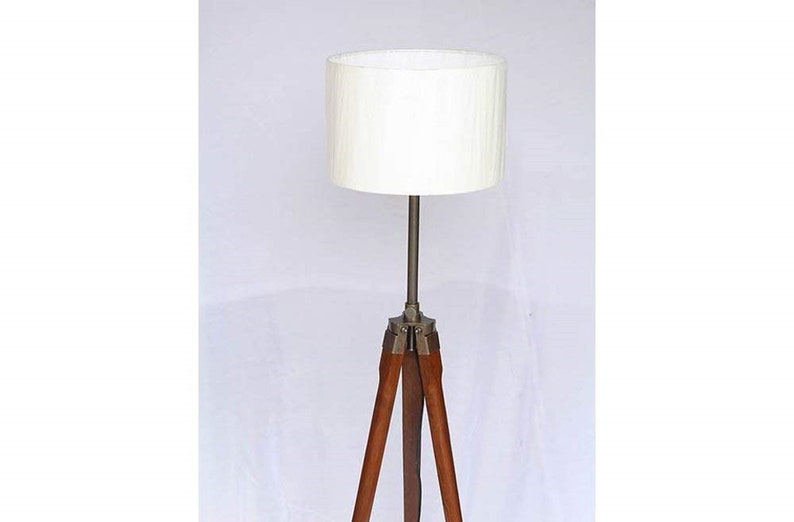 Wooden Tripod Floor Lamp Stand Without Shade and Bulb Antique Etsy