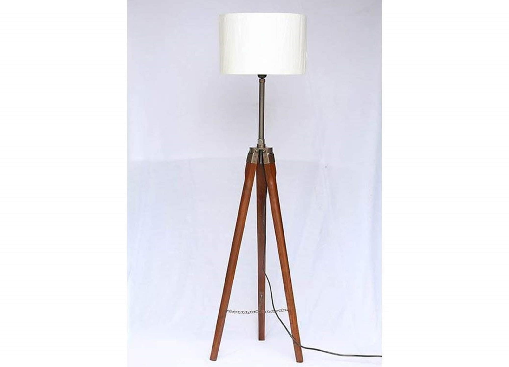 Wooden Tripod Floor Lamp Stand Without Shade and Bulb Antique Etsy