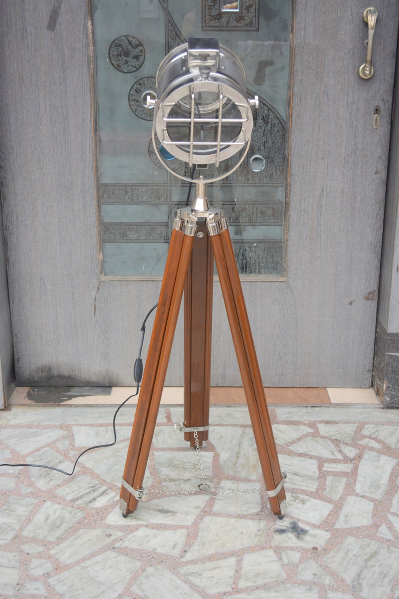 Vintage Nautical Studio Searchlight Marine Tripod Spotlight Etsy