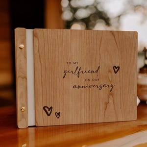 Personalized Scrapbook for Boyfriend Anniversary Gift, Memory Keepsake Scrapbook