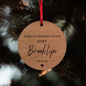 Sleep in Heavenly Peace Miscarriage Pregnancy Infant Loss Ornament, Angel Baby Sympathy Gift, In Memory of Lost Child Ornament
