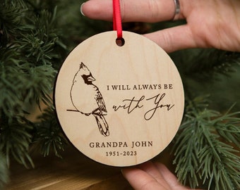 Cardinal Themed Memorial Christmas Ornament Loss of Loved One