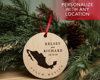 Personalized Travel Ornament for Adventure Lovers | Custom State or Country Location