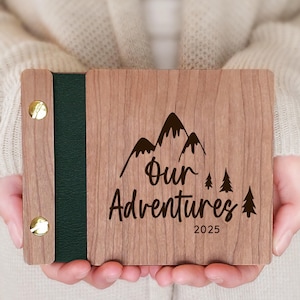Adventure Book Travel Photo Mini Scrapbook Album | Keepsake Gift for Travel Lovers