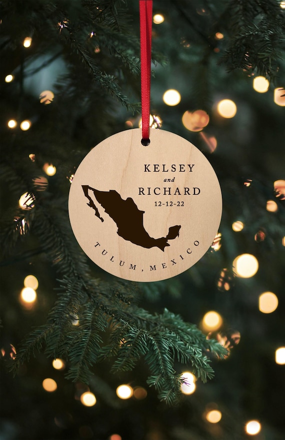 Mexico Christmas Ornament Cancun Tulum Cabo Riviera Maya Mexico Travel Ornament
