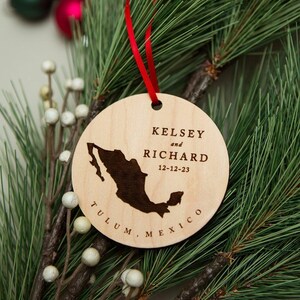 Mexico Christmas Ornament Cancun Tulum Cabo Riviera Maya Mexico Travel Ornament image 3