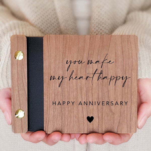 Anniversary Gift For Him, Husband Anniversary Gift, Husband Spouse Wife Anniversary gift, You Make My Heart Happy Mini Album