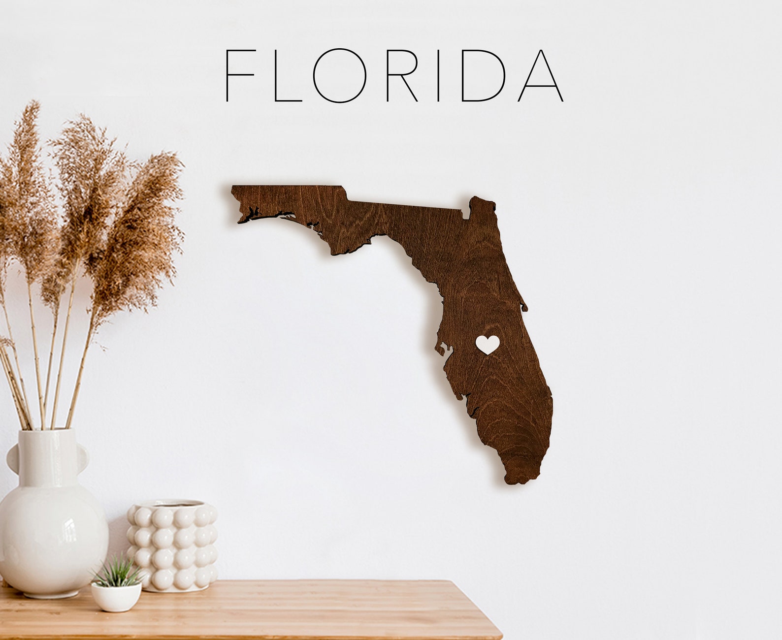 Florida Wooden Wall Decor New Home Decor First Home Gift Etsy