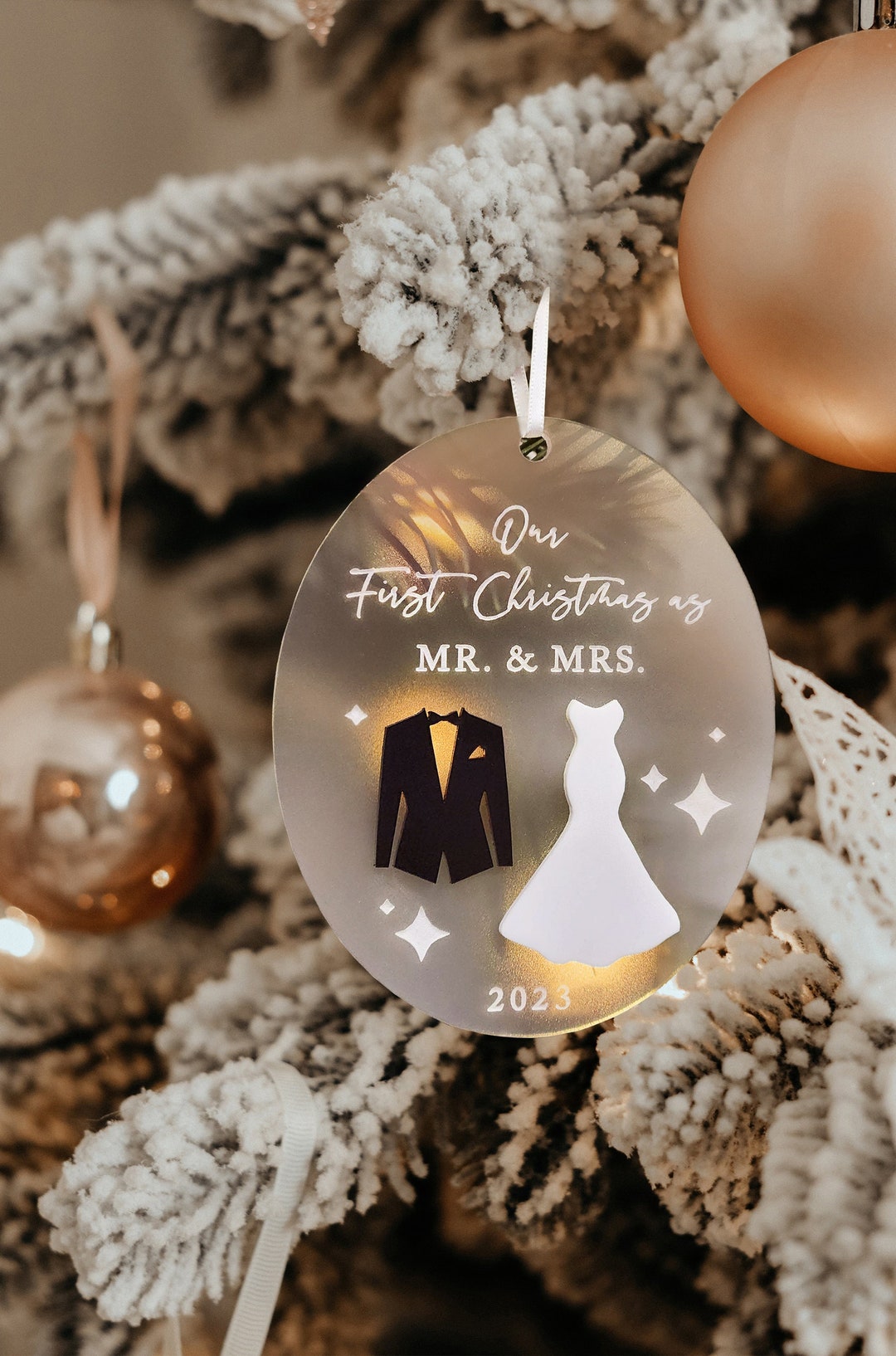 Personalised Bauble First Christmas Married Gift Ideas For Wife