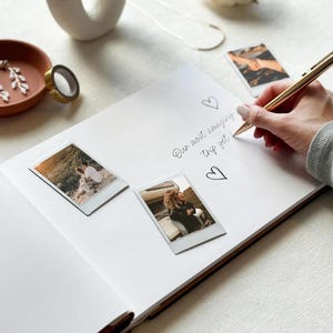 First Anniversary Present – Personalized Paper Album in Wood – Custom Memory Book image 6