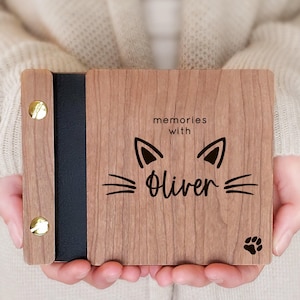Cat Scrapbook Photo Album | Keepsake Gifts for Cat Lovers Pet Lover Gift