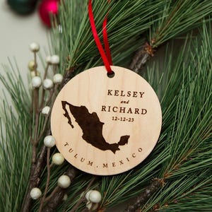 Mexico Travel Ornament | Cancun Tulum Cabo Riviera Maya Mexico Travel Keepsake Gift | Travel Gift Ideas image 3