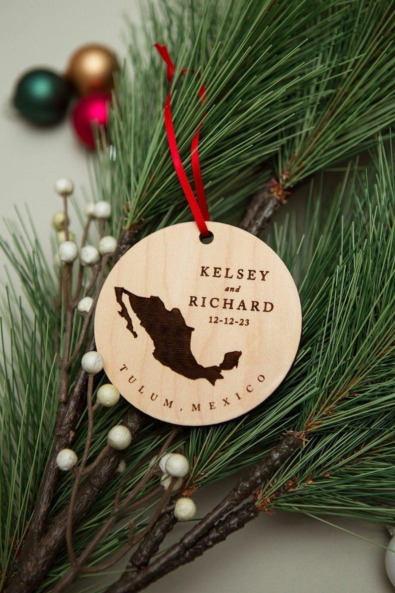 Mexico Travel Ornament | Cancun Tulum Cabo Riviera Maya Mexico Travel Keepsake Gift | Travel Gift Ideas image 3