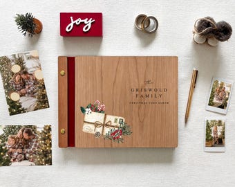 holiday card binder Christmas Card Binder, Rustic Christmas Memory Book, Family Christmas Photo  Album, Past Holiday Christmas Cards Keepsake 3 Ring Binder Plaid