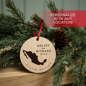 Mexico Travel Ornament | Cancun Tulum Cabo Riviera Maya Mexico Travel Keepsake Gift | Travel Gift Ideas image 2