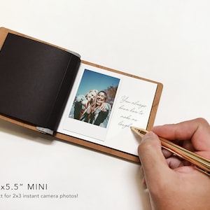 Reasons Why I Love You anniversary gift for him, boyfriend, girlfriend, husband, wife mini photo album wood paper leather anniversary image 8