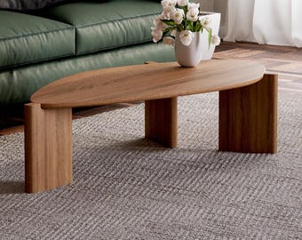 Unique Coffee Table - Modern coffee table - Wooden oak coffee table - Scandi coffee table - Unique shape coffee table