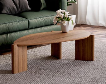 Handcrafted Solid Oak Coffee Table - Modern Scandi Style
