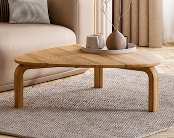 Modern Coffee Table - Unusual shape coffee table - Low coffee table - Wooden coffee table - Mid-century coffee table - Unique coffee table