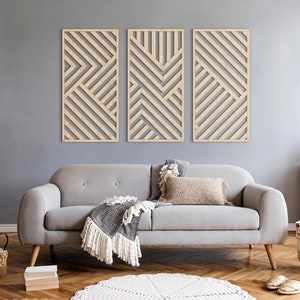 Modern Wood Wall Art | Geometric Wood Wall Panels | Geometric wood wall art | wood wall decor | Home decor | Extra large wall art
