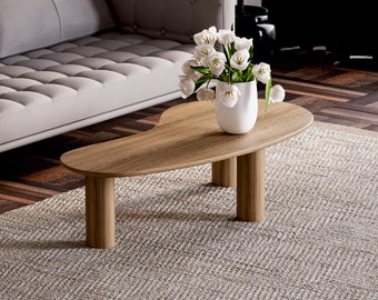 Aesthetic Coffee Table - Wooden coffee table - Modern coffee table - Unique coffee table - Scandi coffee table - Solid oak coffee table