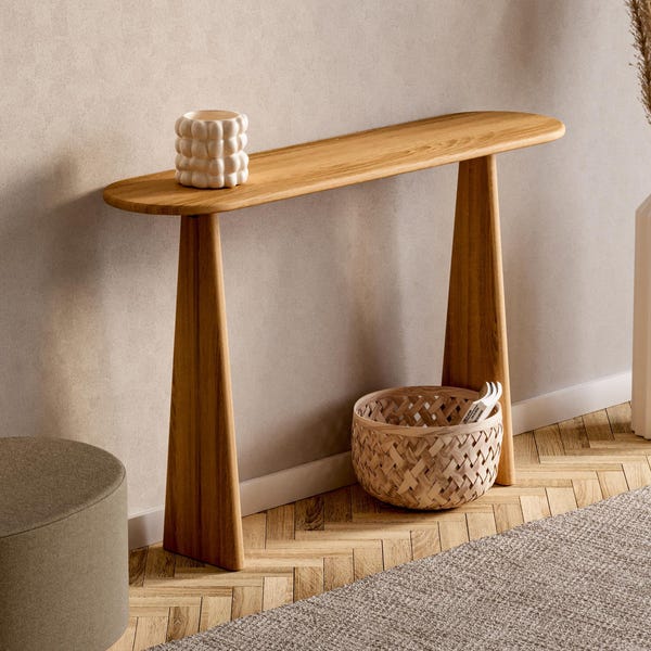 Modern Console Table - Oak hallway table - Scandi console table - Minimalist entryway table - Solid wood style console