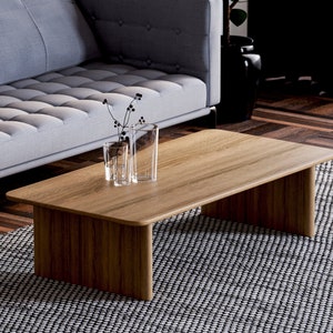 Modern Coffee Table - Wooden oak coffee table - Minimalist coffee table - Aesthetic coffee table - Japandi coffee table - Living room table