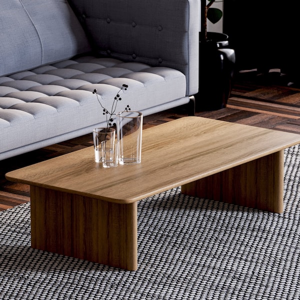 Modern Coffee Table - Wooden oak coffee table - Minimalist coffee table - Aesthetic coffee table - Japandi coffee table - Living room table