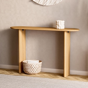Modern hallway table - Scandinavian Console Table - Japandi console table -Minimalist entryway table - Solid wood furniture