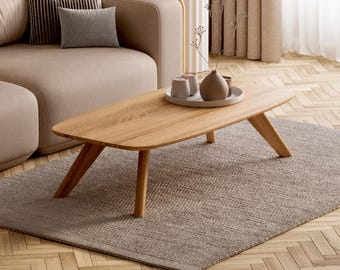 Solid Oak Coffee Table – Modern Minimalist Scandi Design