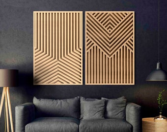 Modern Wood Wall Art | Geometric Wooden wall art | Modern wood wall art | Abstract Wood Wall Art | Wood wall decor | Large Wood Wall Panels