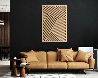 Modern Wood Wall Art | Wooden wall art panels | Abstract Wooden Wall Art | Geometric Wood Wall Panels | Wood decor | Large Wood Wall Panels