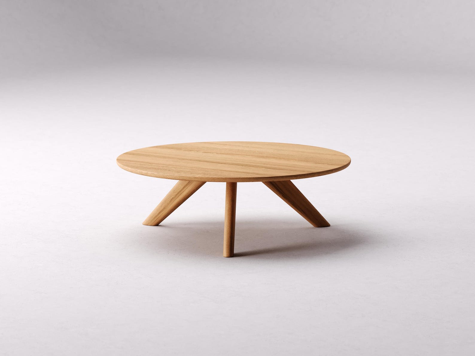 Modern Round Solid Oak Coffee Table - Scandi Style - Etsy