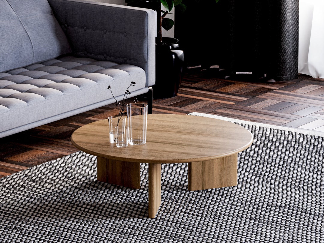 Round Coffee Table Unique Coffee Table Wood Coffee Table Minimalist