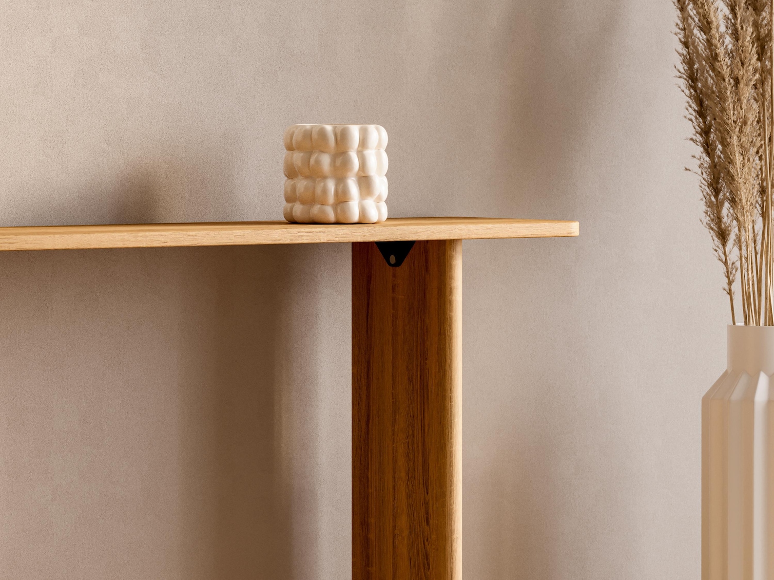 Scandi Entry Table Solid Oak Console Table: Modern Scandi Hallway Entryway Table - Etsy