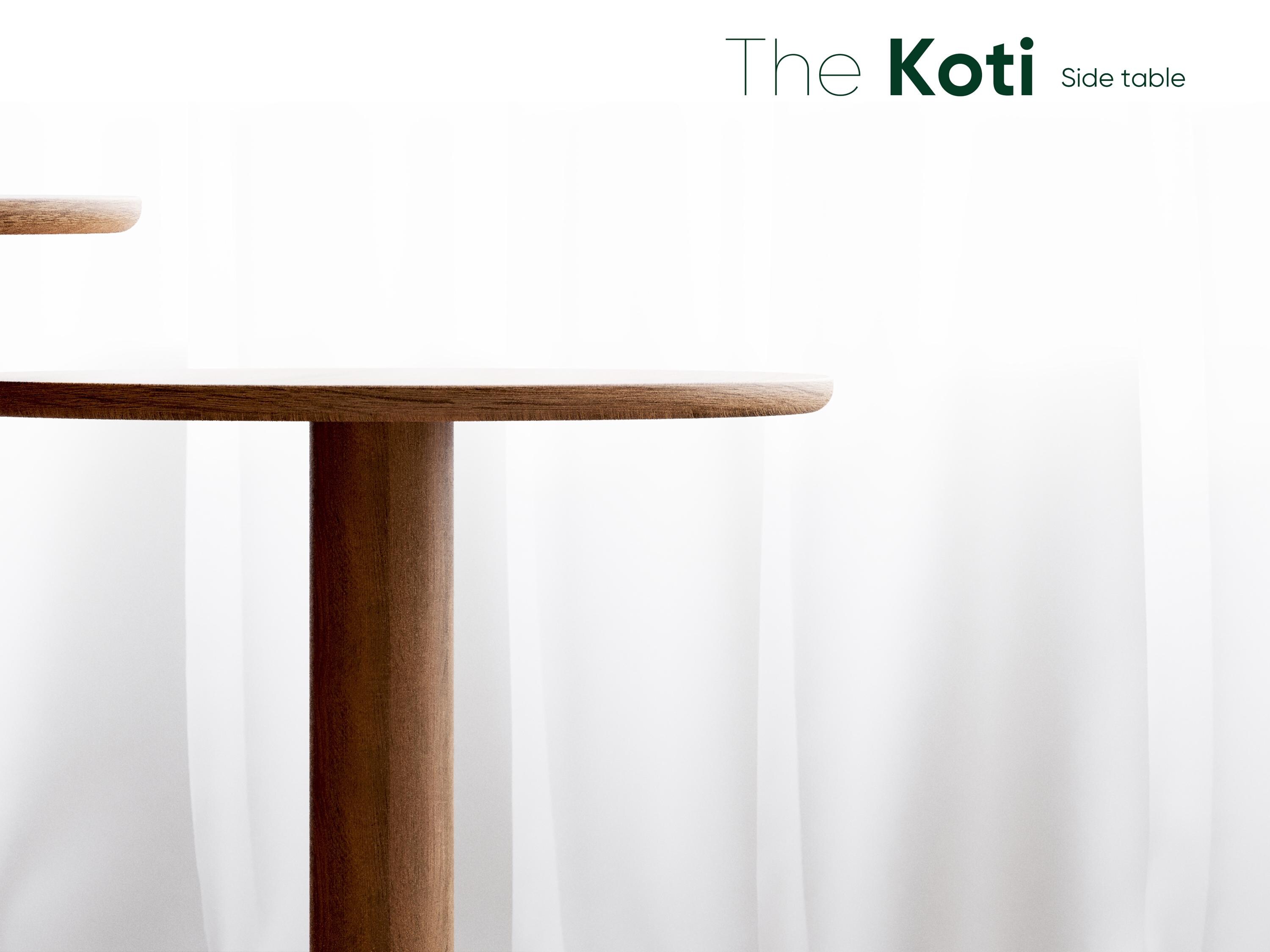 Solid Oak Round End Table: Modern Minimalist Side Table - Etsy