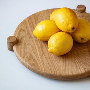 Handcrafted Wooden Plate | Solid Oak Plate | Kitchen Wood Plate | Eco-Friendly Tableware | Natural Wood Serving Plate | Gift for Home