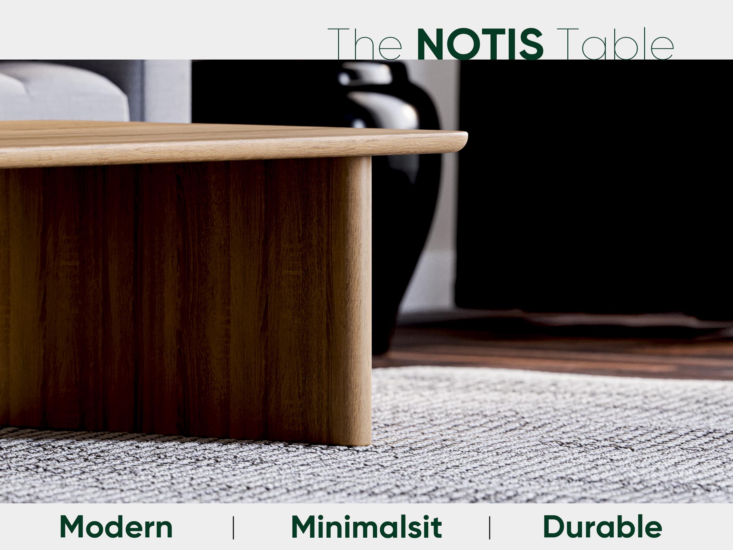 Modern Coffee Table - Wooden Oak Coffee Table - Minimalist Coffee