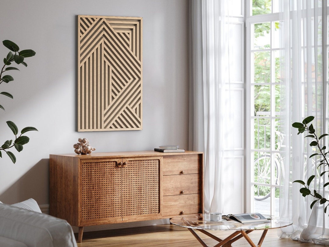 Modern Wood Wall Art | Abstract Wooden Wall Art | Geometric Wood Wall ...