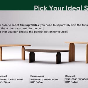 Unique Coffee Table - Modern oak coffee table - Scandi coffee table - Original coffee table -Wooden coffee table - Living room table Bild 7