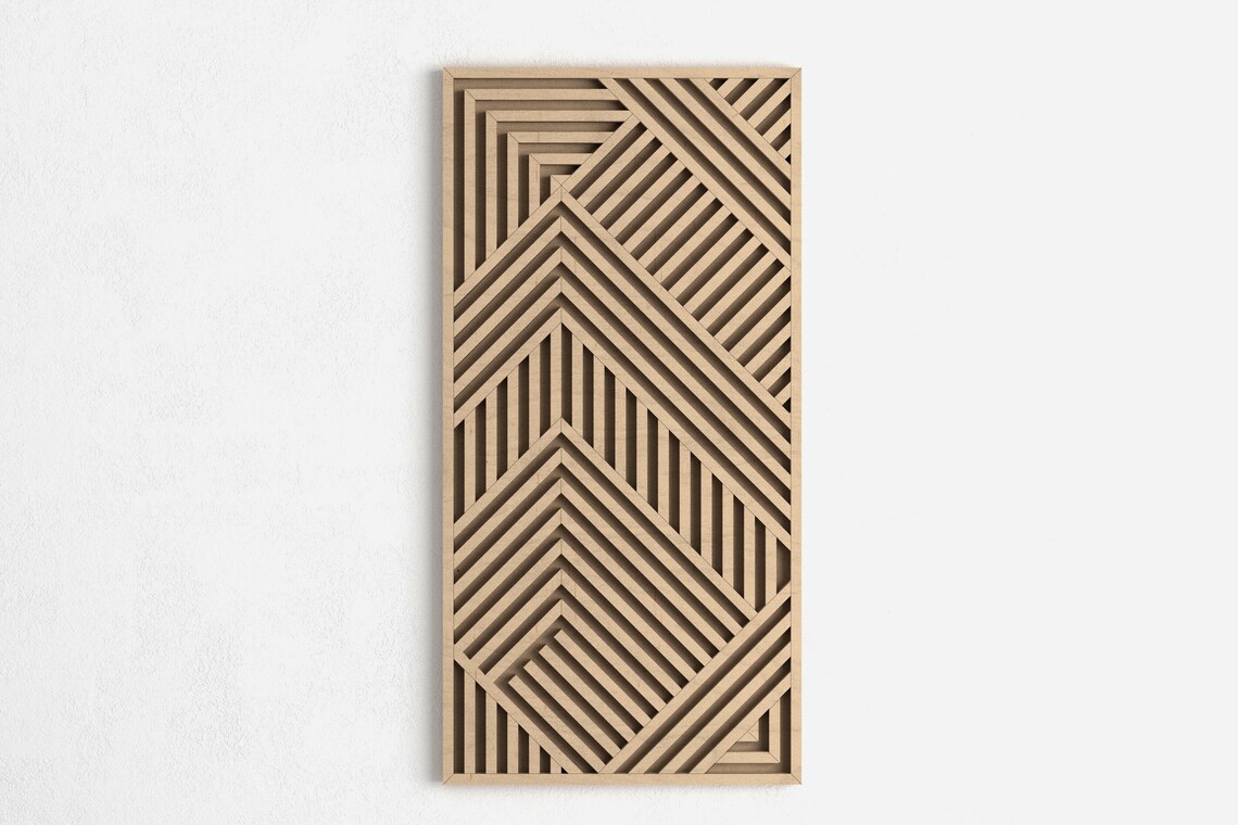Geometric Wood Wall Art Modern wood wall art Abstract Etsy