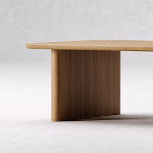 Modern Coffee Table Wooden oak coffee table Minimalist coffee table Aesthetic coffee table Japandi coffee table Living room table zdjęcie 8