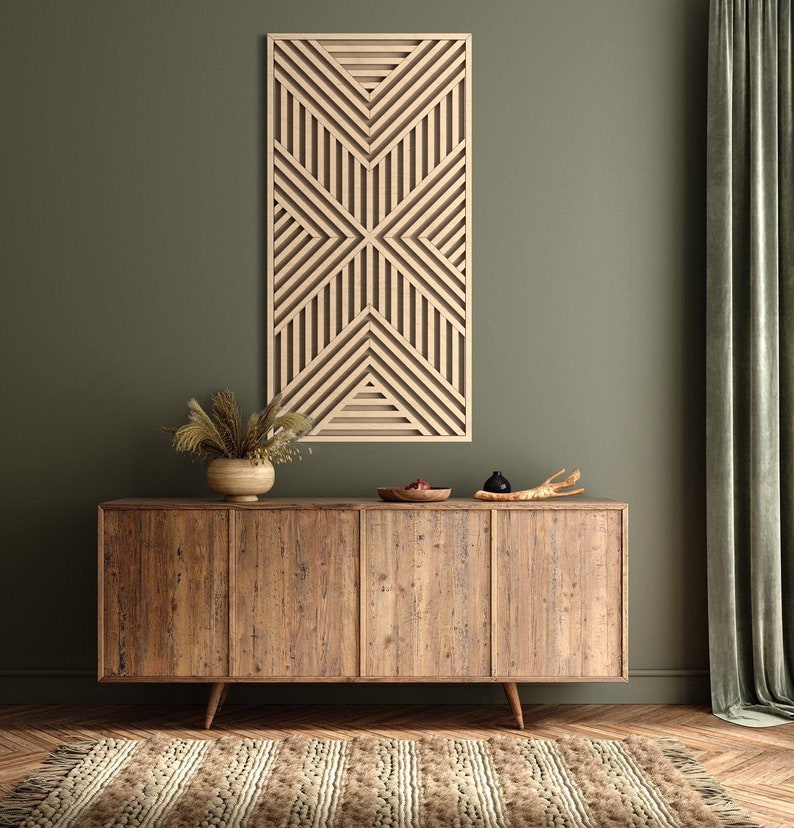 Modern Wood Wall Art Native Wood Wall Art Abstract Wooden Etsy