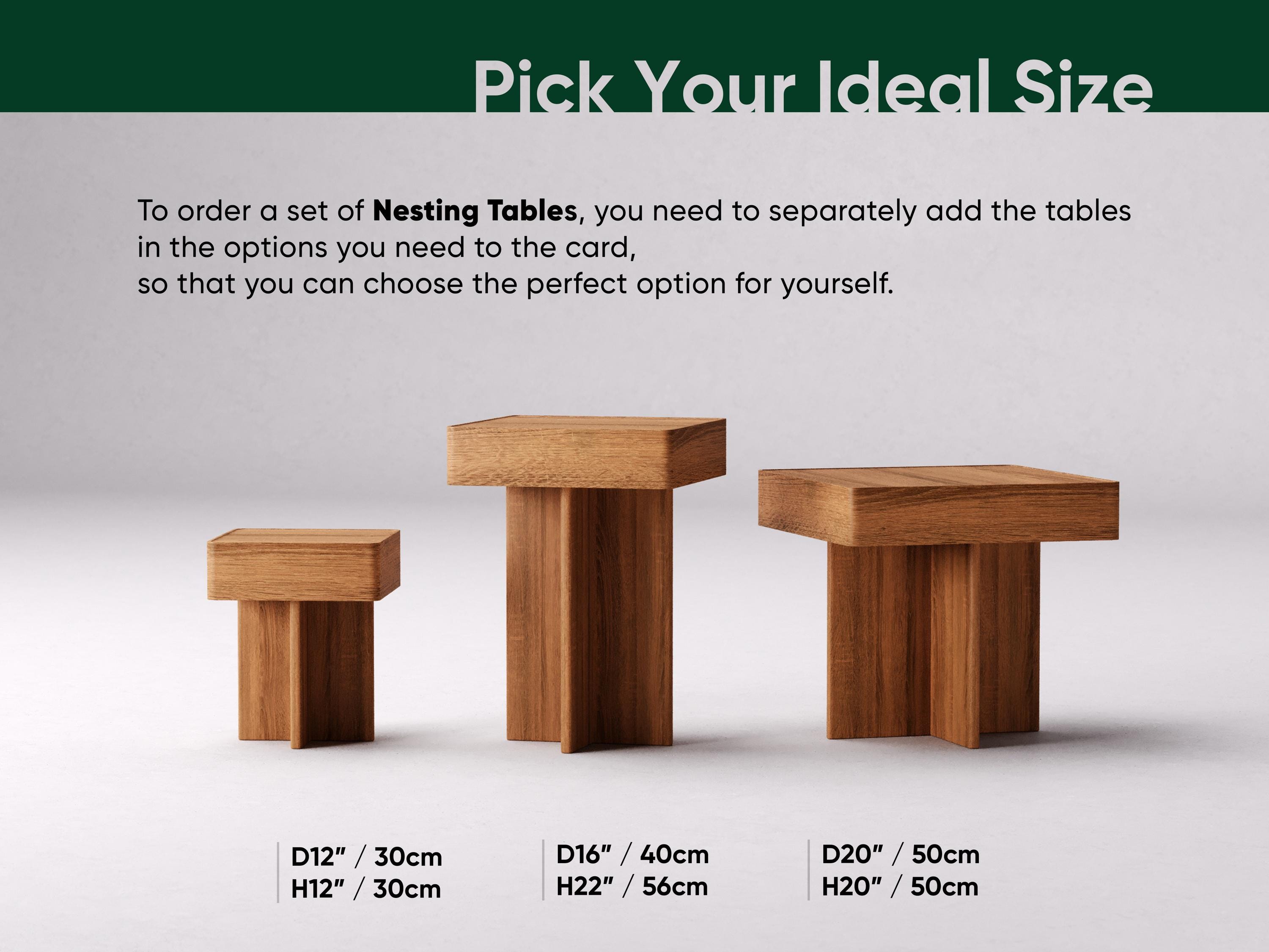 Solid Oak End Table: Modern Scandi Side Table - Etsy
